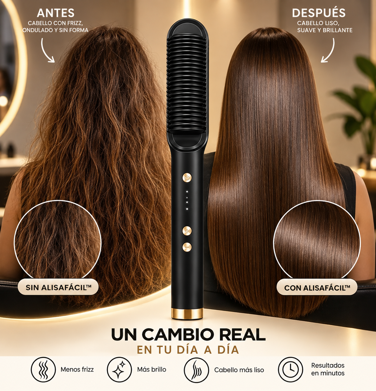 CEPILLO ALISADOR PARA CABELLO  FH909